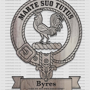 Byres Family Crest Coast of Arms